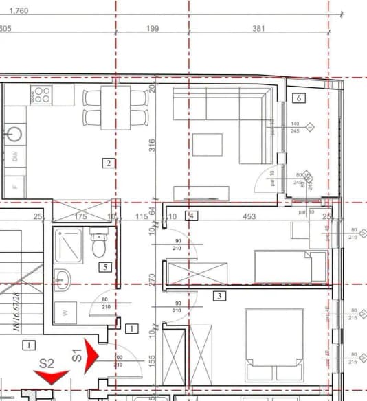 Dvosoban stan 60,2 m², Centar, Šabac