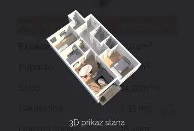 Dvosoban stan 73 m² – Šabac