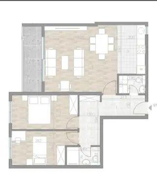Dvoiposoban stan 73 m² – Šabac