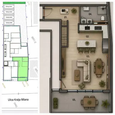 Stan 46 m² – Centar, Šabac