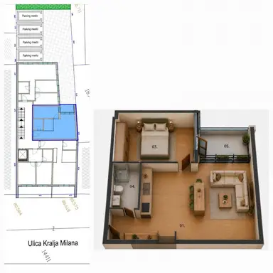 Stan 46 m² – Centar, Šabac